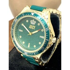Juicy By Juicy Couture Women's Watch JC/5022 Quartz Green Gold Tone Stee…